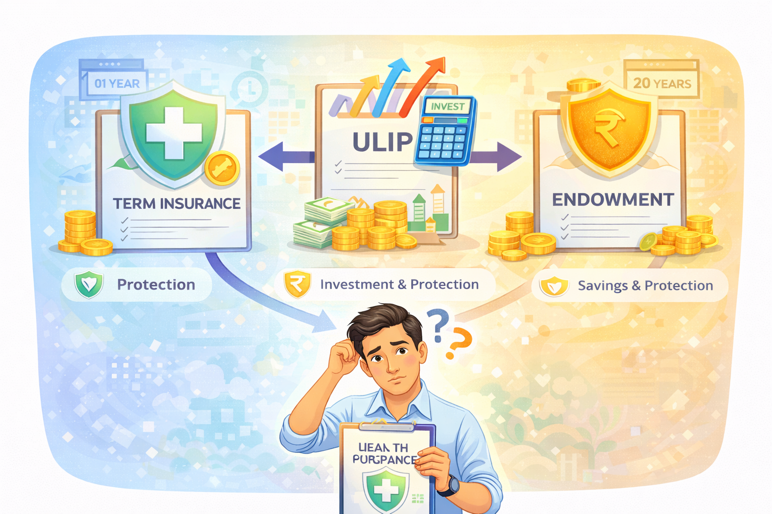 Term Insurance vs ULIP vs Endowment: Complete Comparison for 2024